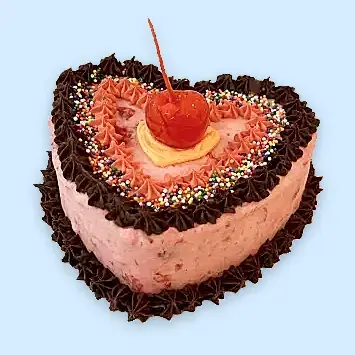 Mini heart-shaped Valentine's Day cake